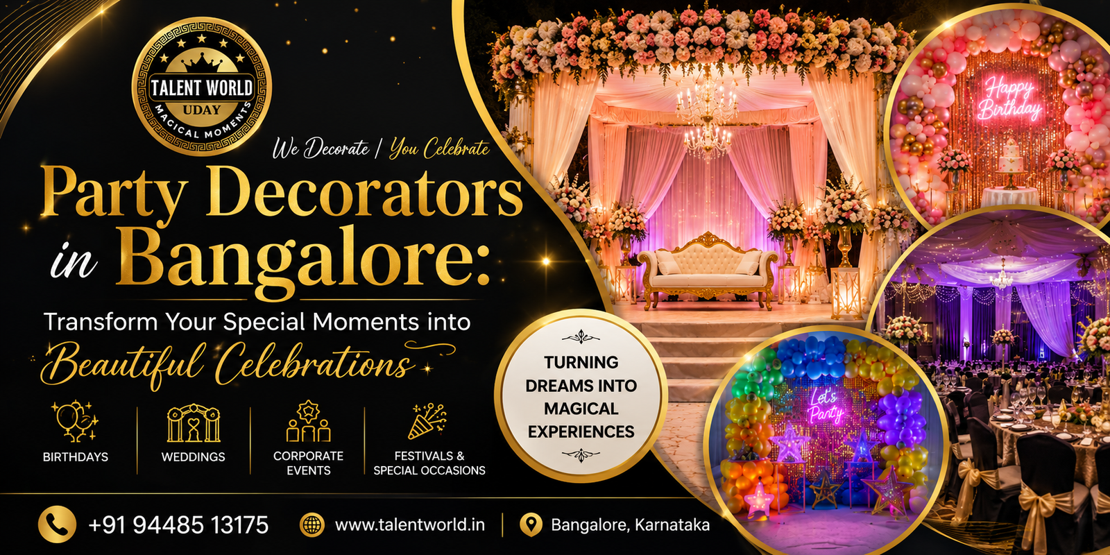 Party decorators in Bangalore