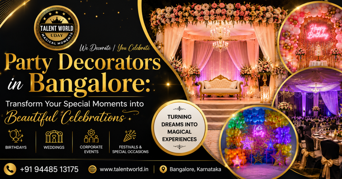 Party decorators in Bangalore